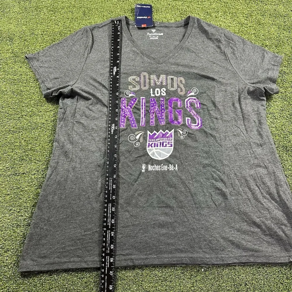 Fanatics Sacramento Kings Women’s Short Sleeve Gray Shirt Size XL NBA NWT